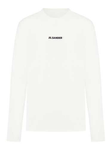 CREW NECK T-SHIRT WITH LOGO AND LONG SLEEVES - Woman - Jil Sander - Modalova