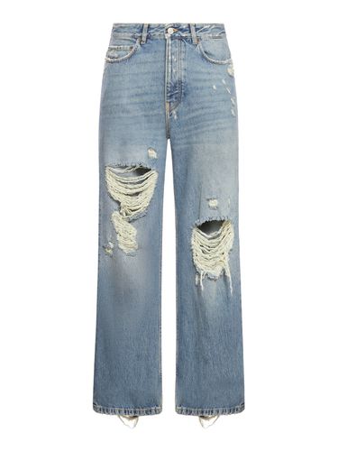 Ripped straight-leg jeans - Man - Balenciaga - Modalova