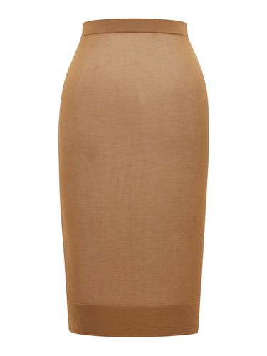 KNITTED PENCIL SKIRT - Woman - Saint Laurent - Modalova