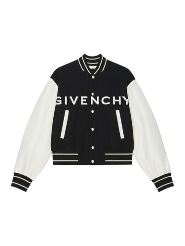 Bomber jacket in wool and leather - Man - Givenchy - Modalova