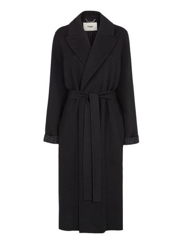 Black wool coat - Fendi - Woman - Fendi - Modalova