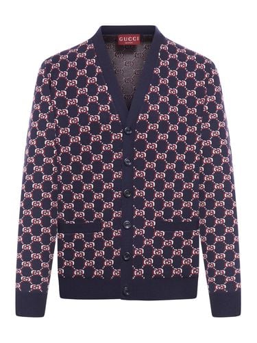 GG jacquard wool cardigan - Man - Gucci - Modalova