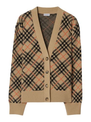 Cashmere Check Cardigan - Woman - Burberry - Modalova