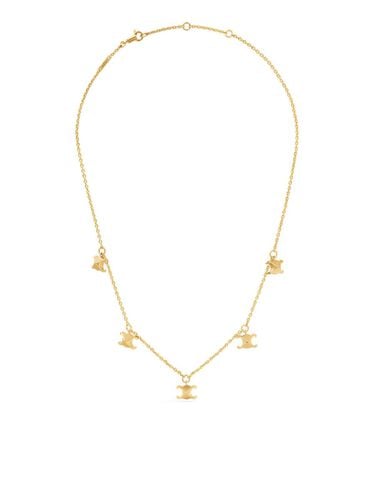 TRIOMPHE STUD NECKLACE IN BRASS WITH GOLD FINISH - Woman - Celine - Modalova