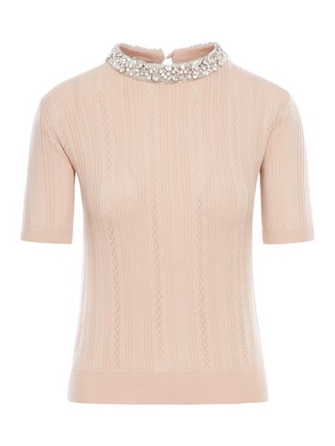 EMBROIDERED WOOL SWEATER - Woman - Valentino Garavani - Modalova