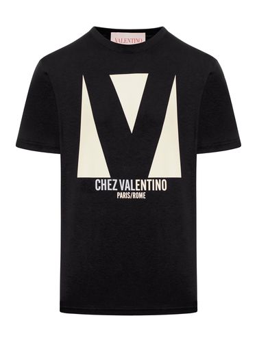 CHEZ VALENTINO PRINT COTTON T-SHIRT - Man - Valentino Garavani - Modalova