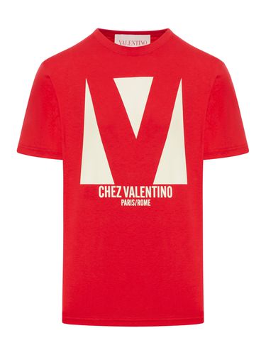 CHEZ VALENTINO PRINT COTTON T-SHIRT - Man - Valentino Garavani - Modalova