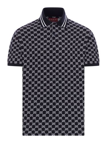 GG JACQUARD COTTON PIQUET POLO - Man - Gucci - Modalova