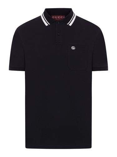 COTTON POLO WITH WEB DETAIL - Man - Gucci - Modalova