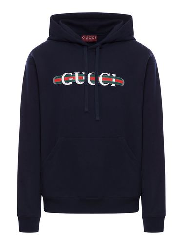 PRINTED COTTON JERSEY HOODIE - Man - Gucci - Modalova