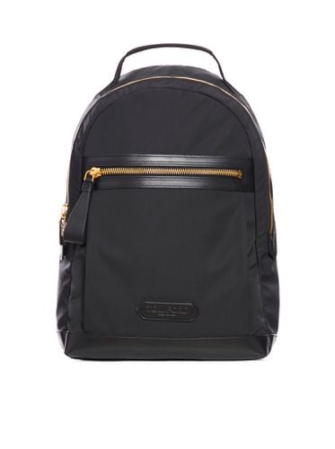 NYLON BACKPACK WITH LEATHER INSERTS - Man - Tom Ford - Modalova