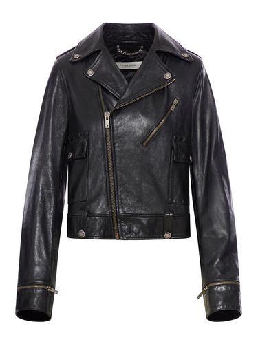 NEVADA LEATHER BIKER JACKET - Woman - Golden Goose Deluxe Brand - Modalova