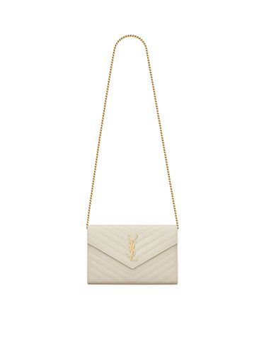 CLASSIC CASSANDRE CHAIN POUCH IN GRAIN DE POUDRE LEATHER - Woman - Saint Laurent - Modalova