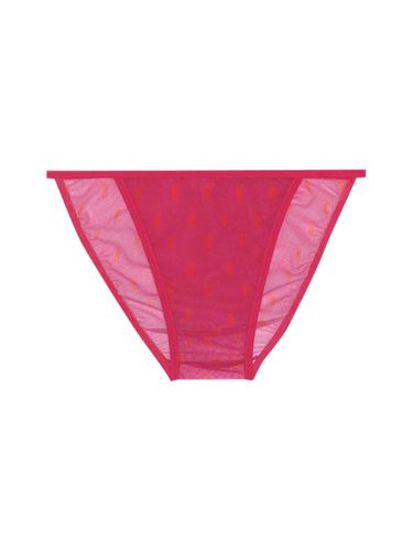 MONOGRAM PANTIES IN TULLE JERSEY - Woman - Saint Laurent - Modalova