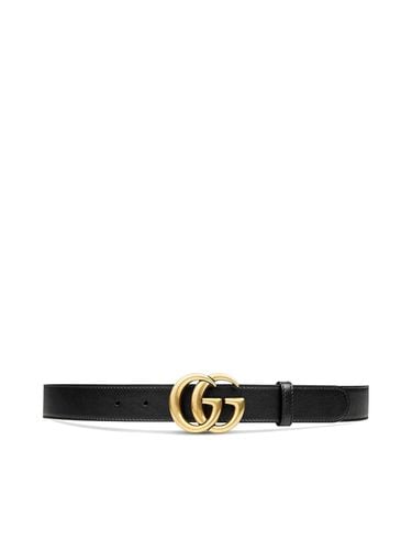Leather belt with Double G buckle - - Man - Gucci - Modalova