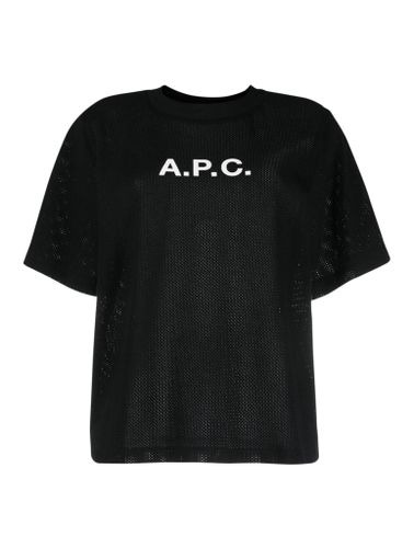 Logo-print perforated cotton T-shirt - - Woman - Apc - Modalova