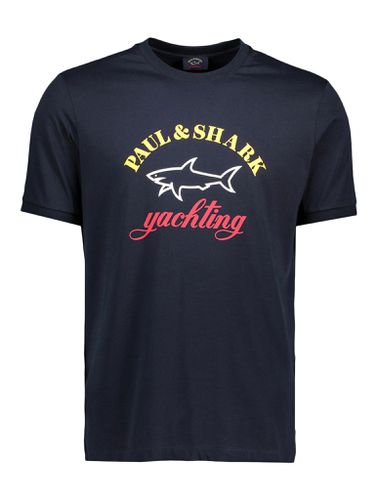 Organic cotton T-Shirt with printed Logo - - Man - Paul&shark - Modalova