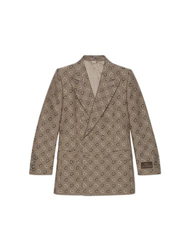 Maxi horsebit pattern cotton jacket - - Man - Gucci - Modalova