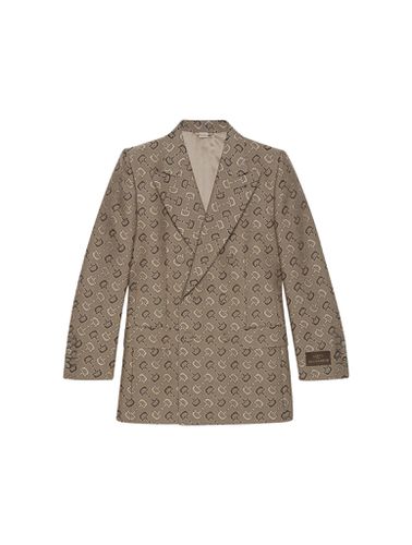 Maxi horsebit pattern cotton jacket - Man - Gucci - Modalova