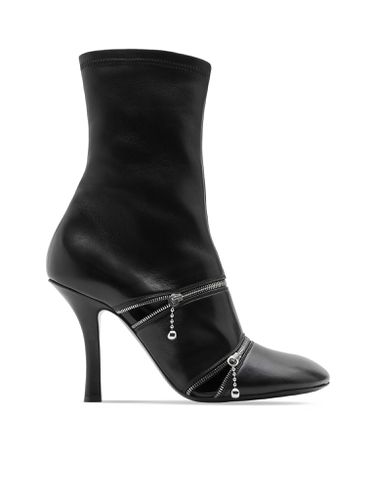 Peep leather ankle boots - - Woman - Burberry - Modalova