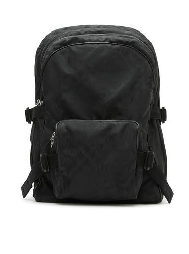Check jacquard backpack - - Man - Burberry - Modalova