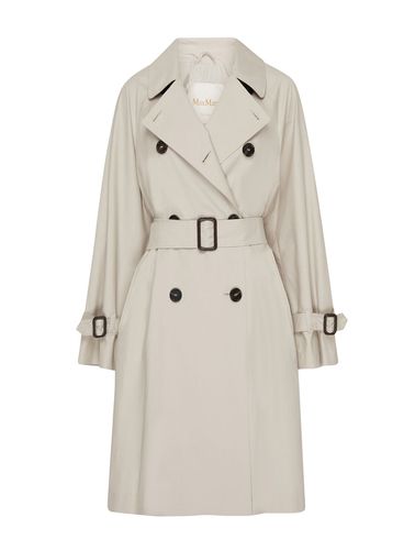 Distressed cotton trench coat with belt at the waist - - Woman - Max Mara The Cube - Modalova