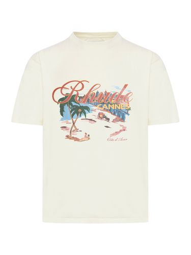 Cannes Beach-print cotton T-shirt - - Man - Rhude - Modalova
