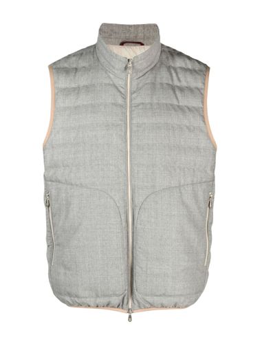 Padded vest with zip - - Man - Brunello Cucinelli - Modalova