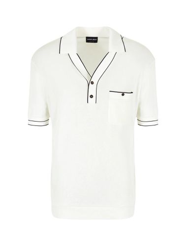 Polo shirt with contrasting profiles - - Man - Giorgio Armani - Modalova