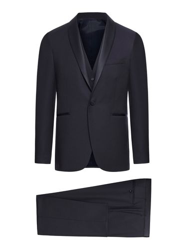 Three-piece single-breasted suit in wool and silk - - Man - Tagliatore - Modalova