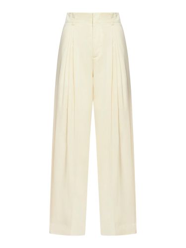 Silk and cotton trousers - - Woman - Bottega Veneta - Modalova