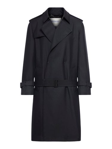 Long trench coat in silk blend - - Man - Burberry - Modalova