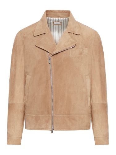 Suede leather jacket - - Man - Brunello Cucinelli - Modalova