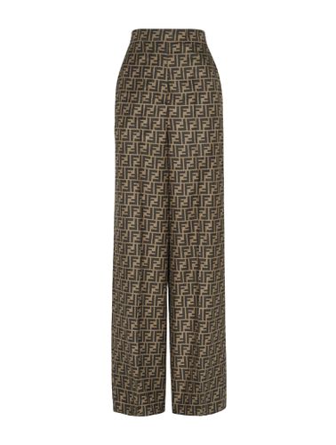 Brown silk trousers - Fendi - Woman - Fendi - Modalova