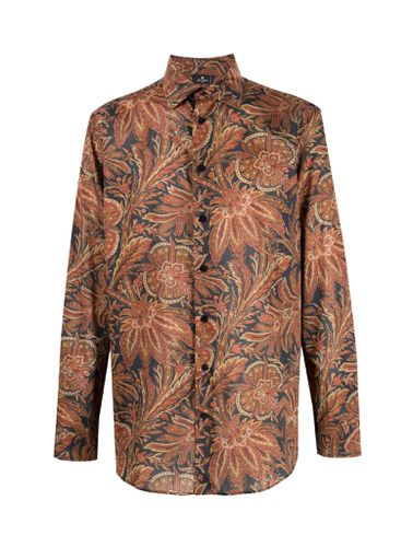 Floral-print cotton shirt - - Man - Etro - Modalova