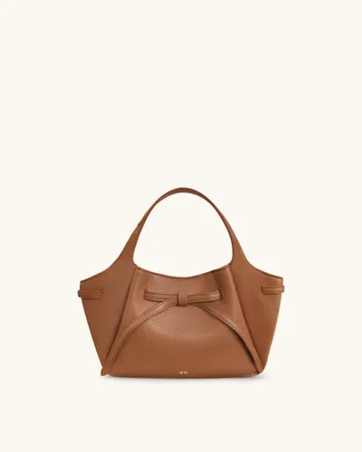 Mabel Soft Bow Tote Bag - Caramel Brown - JW PEI - Modalova