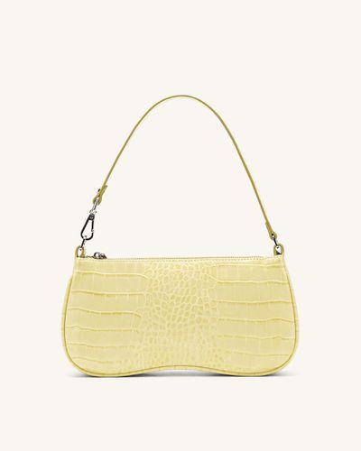 Eva Shoulder Bag - Light Yellow Croc - JW PEI - Modalova