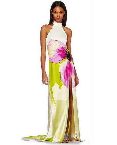 Olivia Floral Halter Gown - Multicolor - JW PEI - Modalova