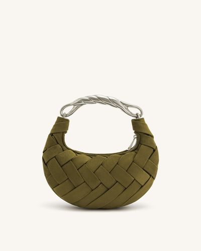 Orla Weave Handbag - Dark Olive - JW PEI - Modalova