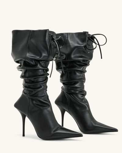 Olivia Leather High Heel Boots - Black - JW PEI - Modalova