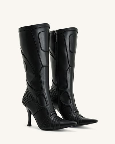 Odette Futuristic Heeled Bike Boots - Black - JW PEI - Modalova