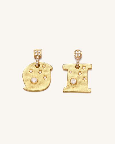 Cosmos Earrings - 18ct Gold Plated & White Zircon - JW PEI - Modalova