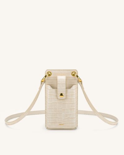 Quinn Phone Bag - Ivory Croc - JW PEI - Modalova