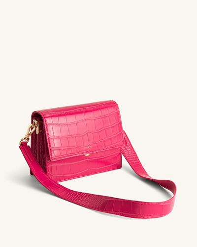 Mini Flap Crossbody - Magenta Croc - JW PEI - Modalova