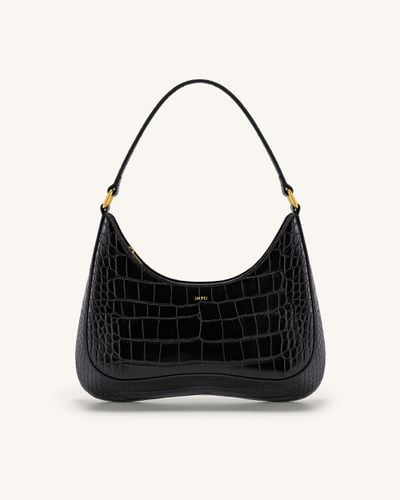 Ruby Shoulder Bag- Black Croc - JW PEI - Modalova