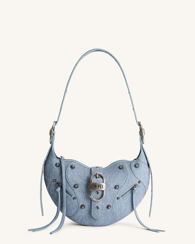 Women's Tessa Denim Embossed Shoulder Bag - Blue - JW PEI - Modalova