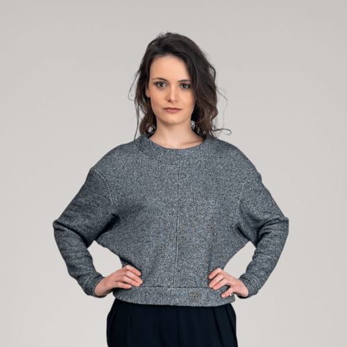 Dolman Sleeve Thick French Terry Sweater | Granite - ALLTRUEIST By Maryna - Modalova