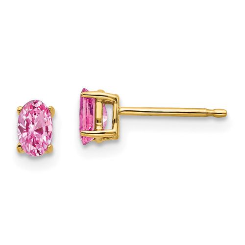 K Pink Sapphire Post Earrings - Jewelry - Modalova