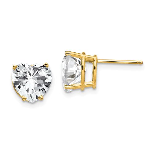 K 8mm Heart Cubic Zirconia earring - Jewelry - Modalova