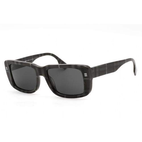 Women's Sunglasses - Grey Check Rectangular Plastic Frame / 0BE4376U 380487 - BURBERRY - Modalova